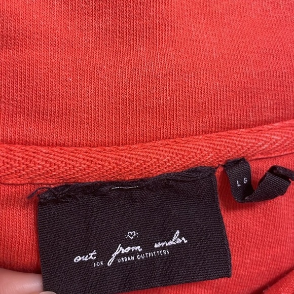 Urban Outfitters Out From Under Orange Cropped Sweatshirt Size Large - Picture 3 of 5